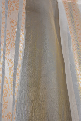 ORGANZE 2650 KREM RENK 5_3 Hazır dikilmiş Pileli Fon Perde 300*260 cm - 4