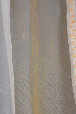 ORGANZE 2650 KREM RENK 5_3 Hazır dikilmiş Pileli Fon Perde 300*260 cm - 5