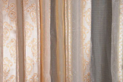 ORGANZE 2650 KREM RENK 5_3 Hazır dikilmiş Pileli Fon Perde 300*260 cm - 6