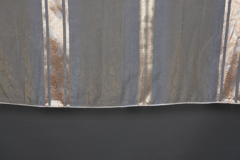 ORGANZE 2650 KREM RENK 5_3 Hazır dikilmiş Pileli Fon Perde 300*260 cm - 4