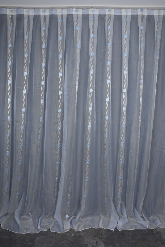 ORGANZE 2750 KREM RENK 5_3 Hazır dikilmiş Pileli Fon Perde 300*260 cm - 1