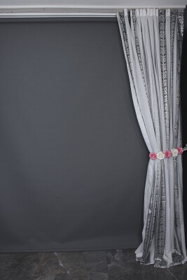 ORGANZE 2850 KREM RENK 5_3 Hazır dikilmiş Pileli Fon Perde 300*260 cm - 8