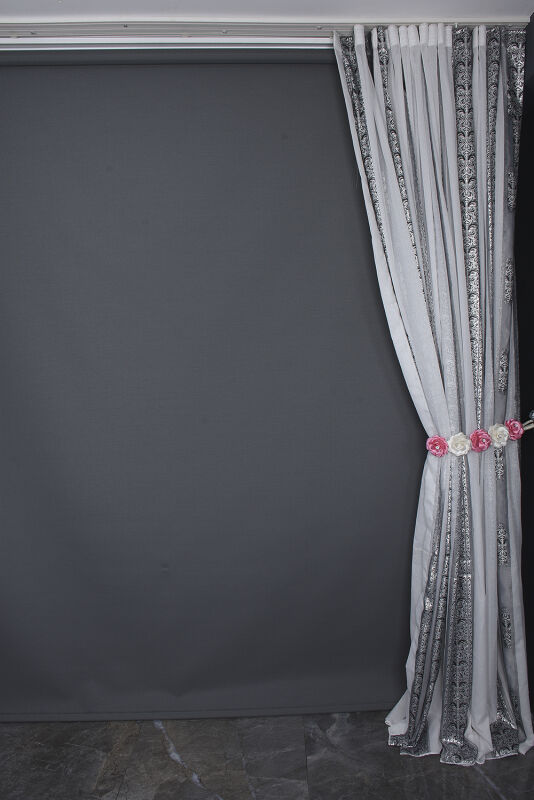 ORGANZE 2850 KREM RENK 5_3 Hazır dikilmiş Pileli Fon Perde 300*260 cm - 8