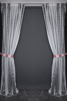 ORGANZE 2850 KREM RENK 5_3 Hazır dikilmiş Pileli Fon Perde 300*260 cm - 9