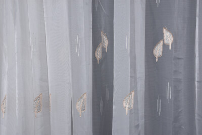 ORGANZE 2950 KREM RENK 5_3 Hazır dikilmiş Pileli Fon Perde 300*260 cm - 3
