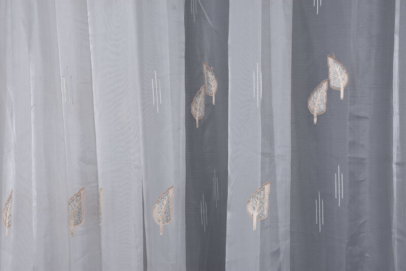 ORGANZE 2950 KREM RENK 5_3 Hazır dikilmiş Pileli Fon Perde 300*260 cm - 3