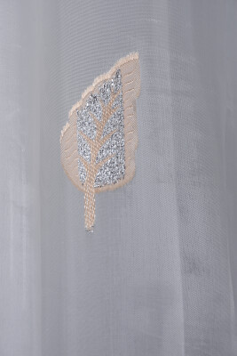 ORGANZE 2950 KREM RENK 5_3 Hazır dikilmiş Pileli Fon Perde 300*260 cm - 4