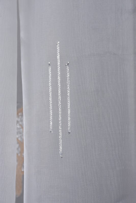 ORGANZE 2950 KREM RENK 5_3 Hazır dikilmiş Pileli Fon Perde 300*260 cm - 5