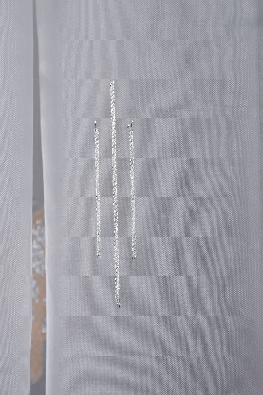 ORGANZE 2950 KREM RENK 5_3 Hazır dikilmiş Pileli Fon Perde 300*260 cm - 5