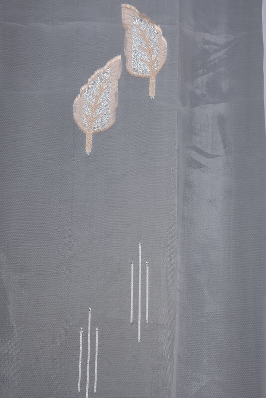 ORGANZE 2950 KREM RENK 5_3 Hazır dikilmiş Pileli Fon Perde 300*260 cm - 6