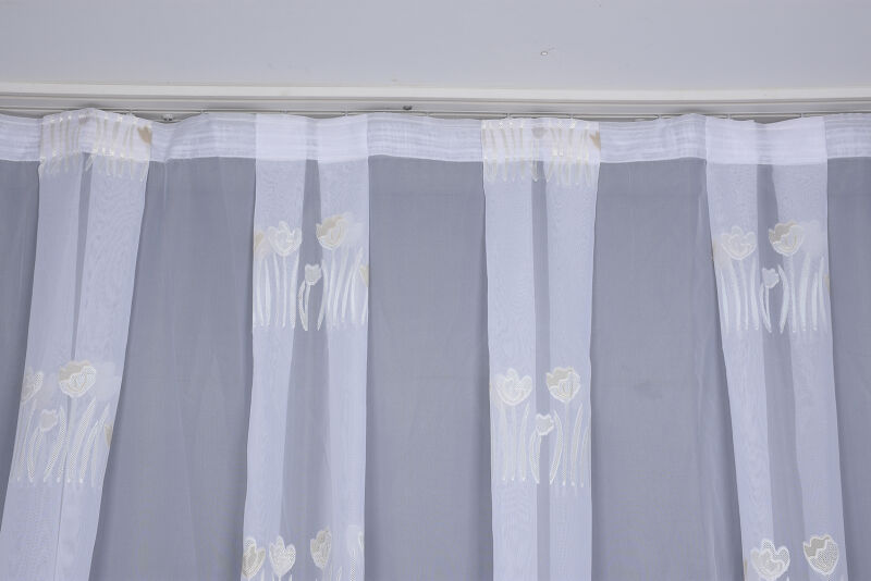 ORGANZE 3150 BEYAZ RENK 5_3 Hazır dikilmiş Pileli Fon Perde 300*260 cm - 2