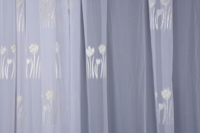 ORGANZE 3150 BEYAZ RENK 5_3 Hazır dikilmiş Pileli Fon Perde 300*260 cm - 3