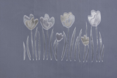 ORGANZE 3150 BEYAZ RENK 5_3 Hazır dikilmiş Pileli Fon Perde 300*260 cm - 5