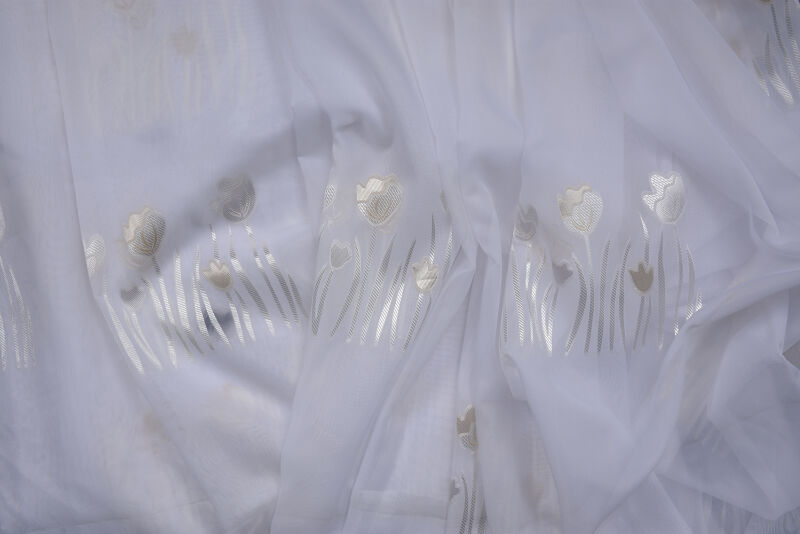 ORGANZE 3150 BEYAZ RENK 5_3 Hazır dikilmiş Pileli Fon Perde 300*260 cm - 6