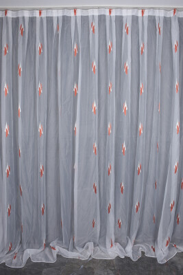 ORGANZE 3250 KREM RENK 5_3 Hazır dikilmiş Pileli Fon Perde 300*260 cm - AKÇA TEKSTİL