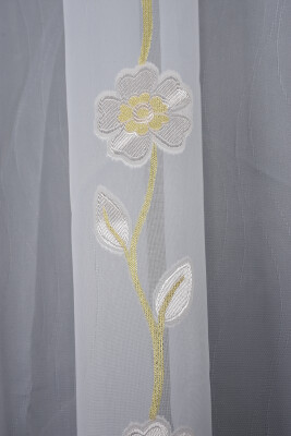 ORGANZE 3350 KREM RENK 5_3 Hazır dikilmiş Pileli Fon Perde 300*260 cm - 3