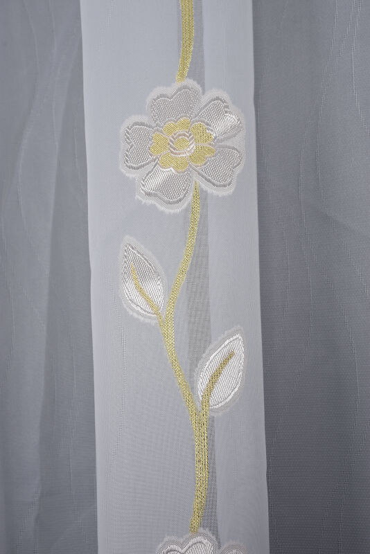 ORGANZE 3350 KREM RENK 5_3 Hazır dikilmiş Pileli Fon Perde 300*260 cm - 3