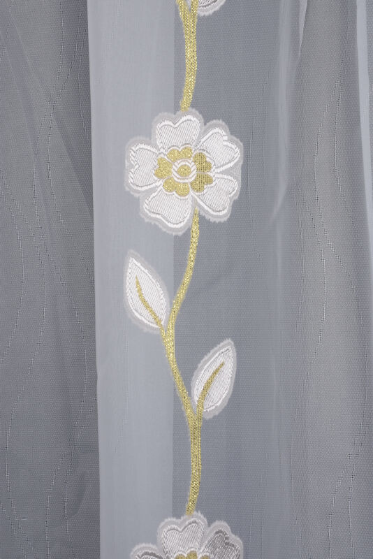ORGANZE 3350 KREM RENK 5_3 Hazır dikilmiş Pileli Fon Perde 300*260 cm - 4