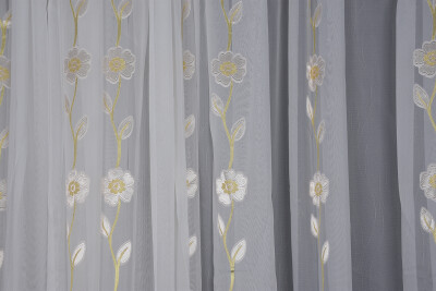 ORGANZE 3350 KREM RENK 5_3 Hazır dikilmiş Pileli Fon Perde 300*260 cm - 5