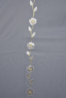 ORGANZE 3350 KREM RENK 5_3 Hazır dikilmiş Pileli Fon Perde 300*260 cm - 8