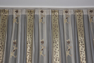 ORGANZE 3450 BEYAZ RENK 5_3 Hazır dikilmiş Pileli Fon Perde 300*260 cm - 2