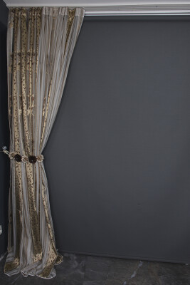 ORGANZE 3450 BEYAZ RENK 5_3 Hazır dikilmiş Pileli Fon Perde 300*260 cm - 12