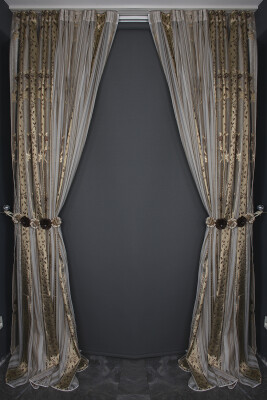 ORGANZE 3450 BEYAZ RENK 5_3 Hazır dikilmiş Pileli Fon Perde 300*260 cm - 14