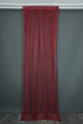 ORKİDE MODEL BORDO RENK TEK KANAT Pileli Fon Perde 75*260 cm - 2