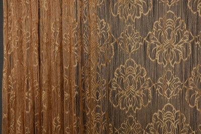 ÖRÜMCEK MODEL GOLD RENK İP PERDE HAZIR DÜĞMELERİ DİKİLMİŞ İP PERDE 300*280 cm - 3