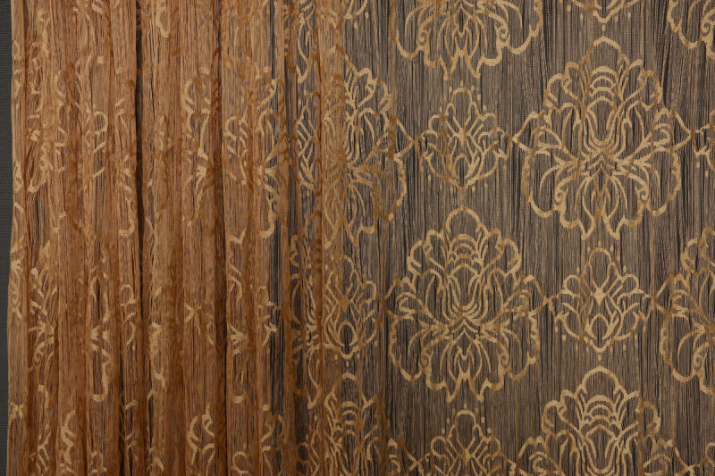 ÖRÜMCEK MODEL GOLD RENK İP PERDE HAZIR DÜĞMELERİ DİKİLMİŞ İP PERDE 300*280 cm - 3