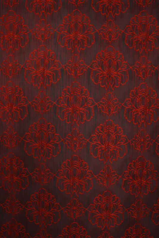 ÖRÜMCEK MODEL KIRMIZI RENK İP PERDE HAZIR DÜĞMELERİ DİKİLMİŞ İP PERDE 300*270 cm - 1