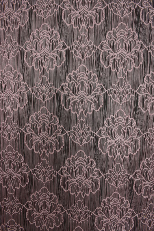 ÖRÜMCEK MODEL PEMBE RENK İP PERDE HAZIR DÜĞMELERİ DİKİLMİŞ İP PERDE 300*280 cm - 1