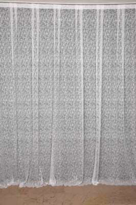 ÖRÜMCEK TÜL BEYAZ RENK TEK KANAT Hazır dikilmiş Pileli Fon Perde 300*260 cm - AKÇA TEKSTİL