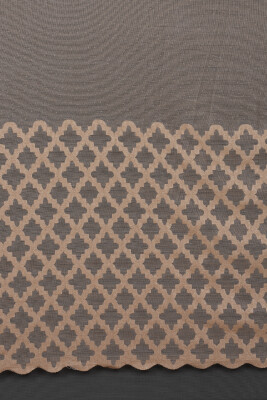 OSMANLI MODEL VİZON RENK TEK KANAT Dikilmiş Pileli Fon Perde 300*260 Cm - 1