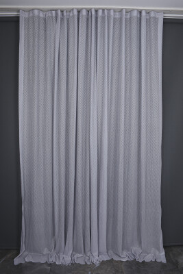 PETEK MODEL GRİ RENK TEK KANAT PİLESİZ Fon Perde 300*260 cm - 4