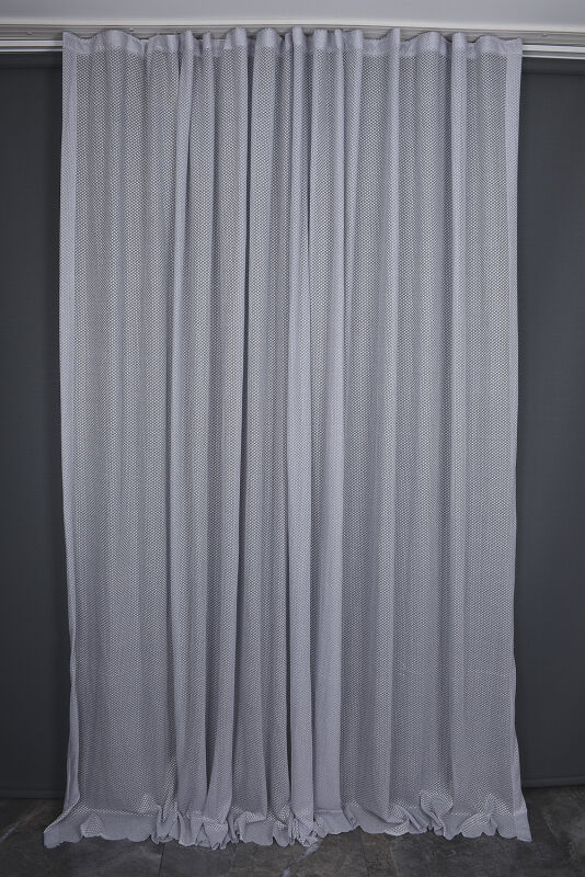 PETEK MODEL GRİ RENK TEK KANAT PİLESİZ Fon Perde 300*260 cm - 4
