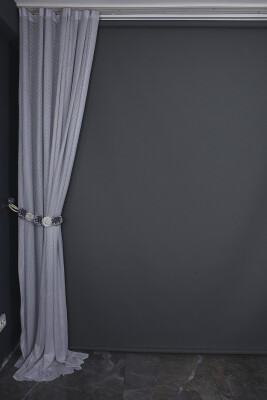 PETEK MODEL GRİ RENK TEK KANAT PİLESİZ Fon Perde 300*260 cm - 7