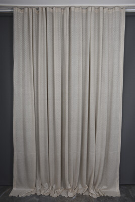 PETEK MODEL VİZON RENK PİLESİZ TEK KANAT Fon Perde 300*260 cm - AKÇA TEKSTİL