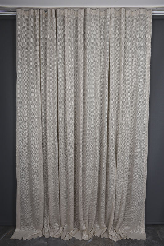 PETEK MODEL VİZON RENK PİLESİZ TEK KANAT Fon Perde 300*260 cm - 1