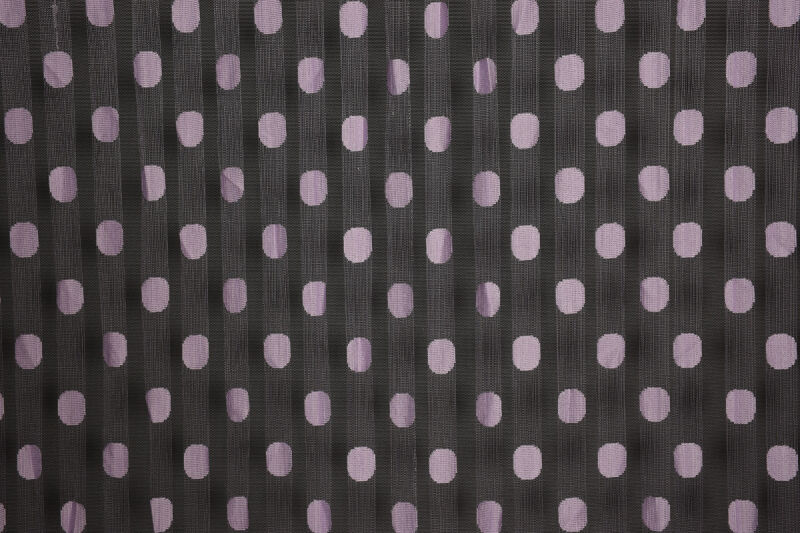 PUANLI ÇİFT RENK LİLA İP PERDE HAZIR DÜĞMELERİ DİKİLMİŞ İP PERDE 300*270 cm - 3