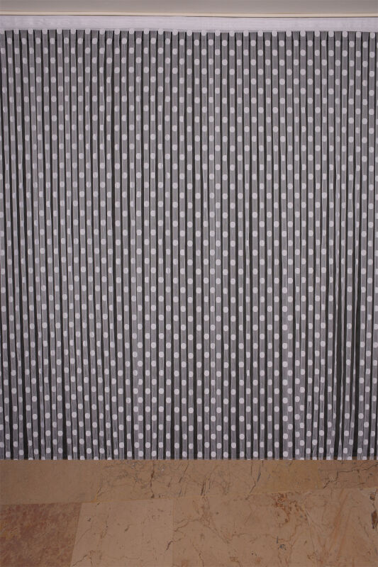 PUANLI MODEL BEYAZ RENK HAZIR İP PERDE 300*270 cm - 2