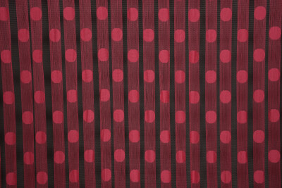 PUANLI MODEL FUŞYA RENK İP PERDE HAZIR DÜĞMELERİ DİKİLMİŞ İP PERDE 300*280 cm - 3