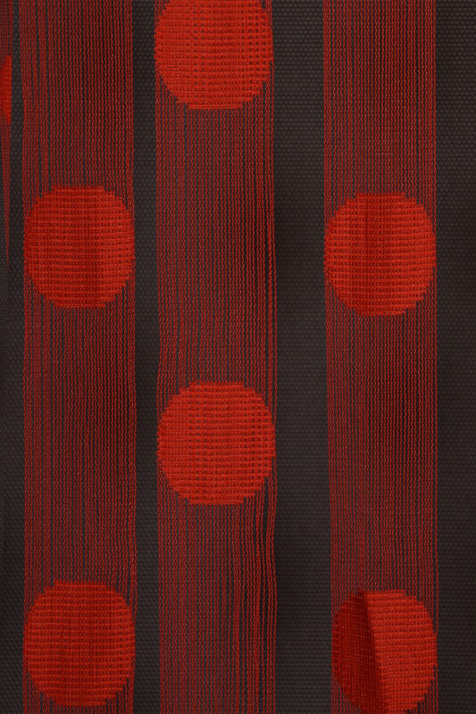 PUANLI MODEL KIRMIZI RENK HAZIR İP PERDE 300*270 cm - 1