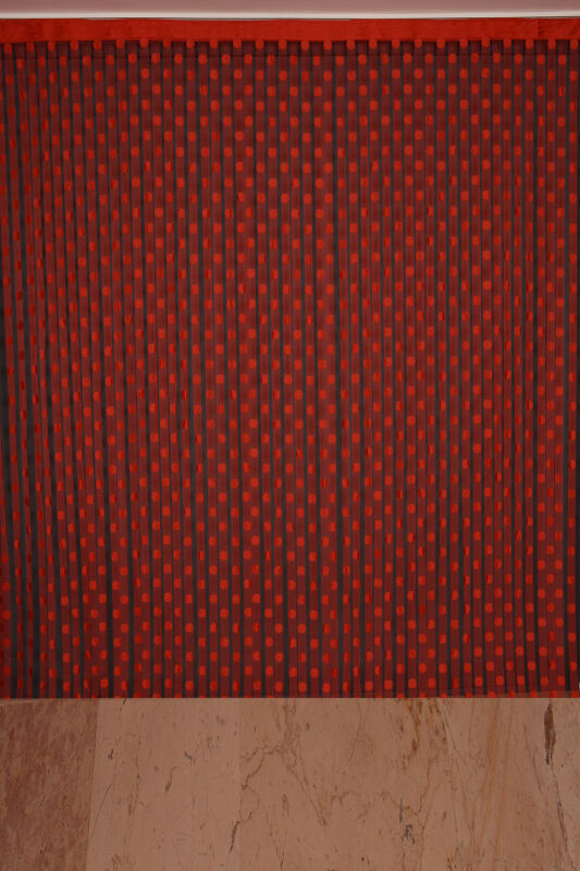 PUANLI MODEL KIRMIZI RENK HAZIR İP PERDE 300*270 cm - 2
