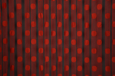 PUANLI MODEL KIRMIZI RENK HAZIR İP PERDE 300*270 cm - 3