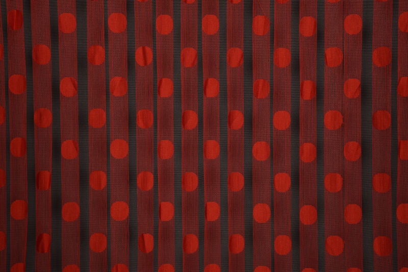 PUANLI MODEL KIRMIZI RENK HAZIR İP PERDE 300*270 cm - 3