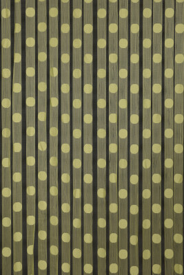 PUANLI MODEL YEŞİL RENK İP PERDE HAZIR DÜĞMELERİ DİKİLMİŞ İP PERDE 300*280 cm - 1