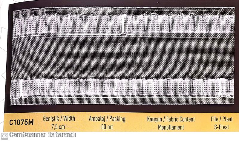 S PİLE EKSTRAFOR Kod : C1075M (50Mt) 7,5 CM - 1