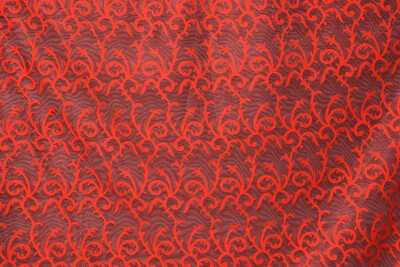 ŞAL MODEL KIRMIZI RENK TEK KANAT Hazır dikilmiş Pileli Fon Perde 75*260 cm - 2