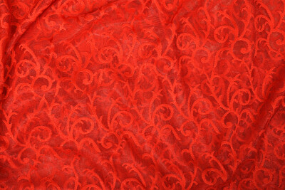 ŞAL MODEL KIRMIZI RENK TEK KANAT Hazır dikilmiş Pileli Fon Perde 75*260 cm - 3